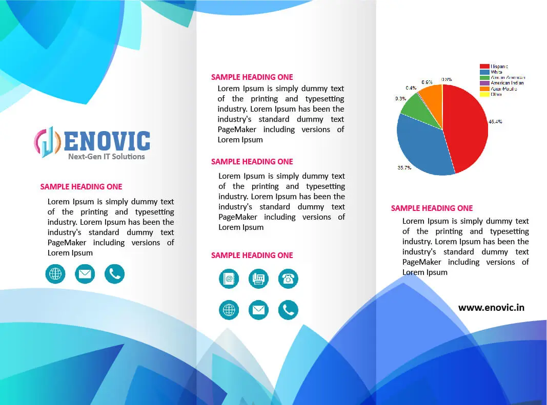 blue brochure design